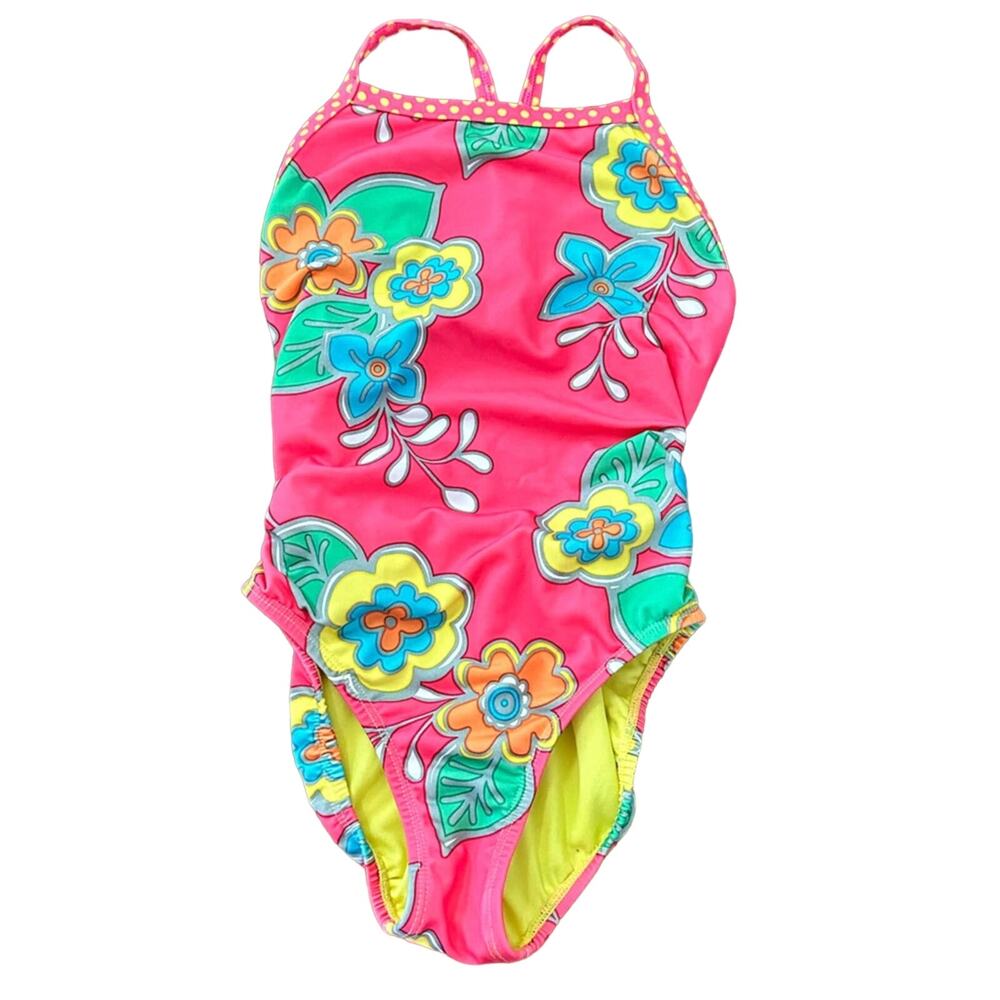 Dolfin one-piece swimsuit neon florals, size 30